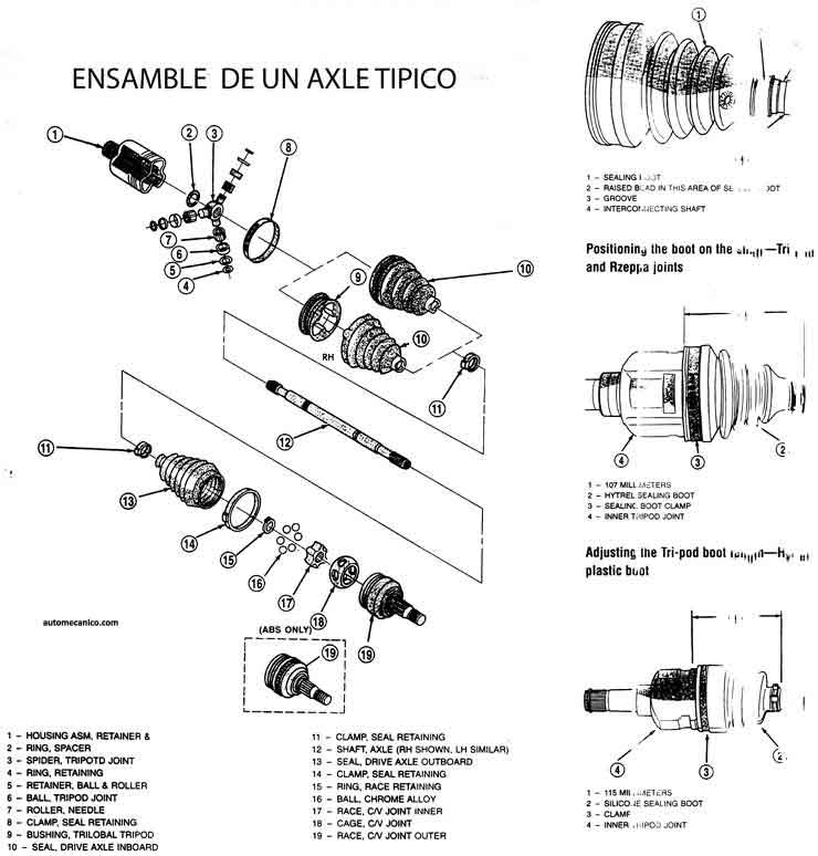 Chrysler / Palier - Axle - Ensamble tipico