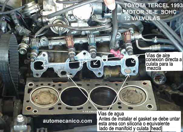 Toyota tercel 1993 - Monoblock y manifold de admision