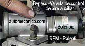 Ford Taurus / motor 3.0L - valvula de control de aire auxiliar - IAC