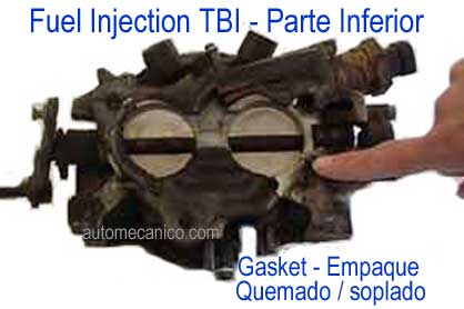 TBI - Fuel injection - cuerpo de aceleracion - parte inferior