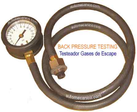 Back pressure testing - Testeador de gases de escape