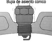 Bujia [spark plug] de asiento conico