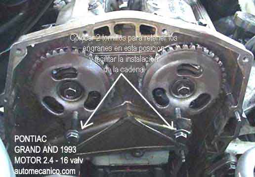 PONTIAC GRAND AM - 1993 - MOTOR 2.4 L 16 VALV - CADENA DE TIEMPO - TIMING CHAIN