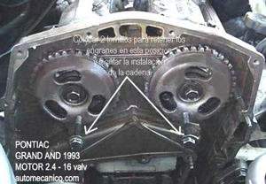 PONTIAC GRAND AM - 1993 - MOTOR 2.4 L 16 VALV - CADENA DE TIEMPO