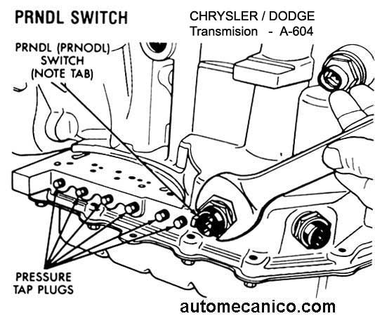 Dodge / Chrysler - Transmision A-604 - Switch de cambios