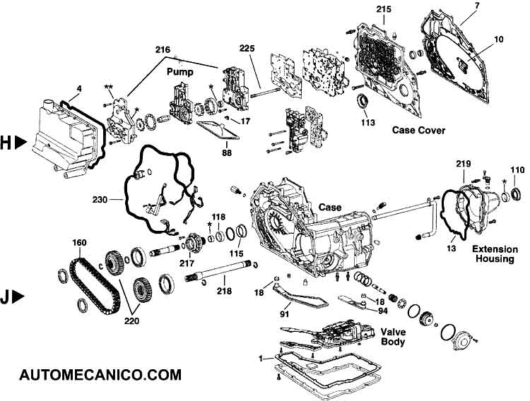 G. Motors - Despiece de transmision 4T80E