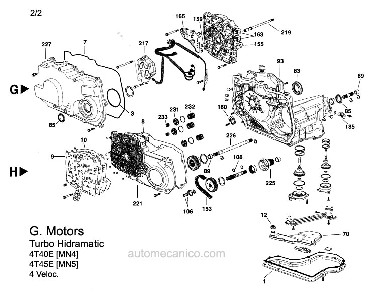 G. Motors - Despiece Transmision - 4T40E