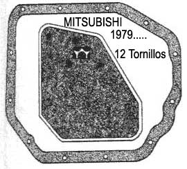 Mitsubishi 1979/ Transmision automatica, junta, filtro de aceite - Carter