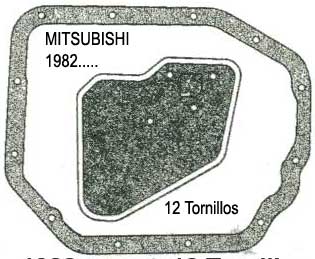 Mitsubishi 1982 / Transmision automatica, junta, filtro de aceite - Carter