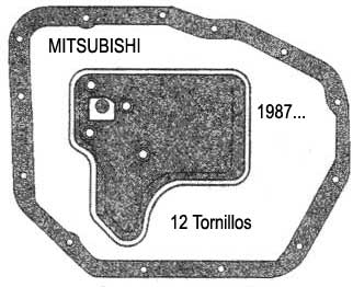 Mitsubishi 1987 / Transmision automatica, junta, filtro de aceite - Carter