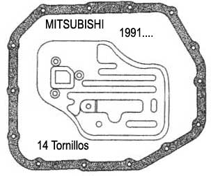 Mitsubishi 1991 / Transmision automatica, junta, filtro de aceite - Carter