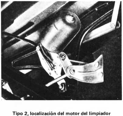 Volkswagen 1970/79 Ubicacion del motor del impiador del parabrisas