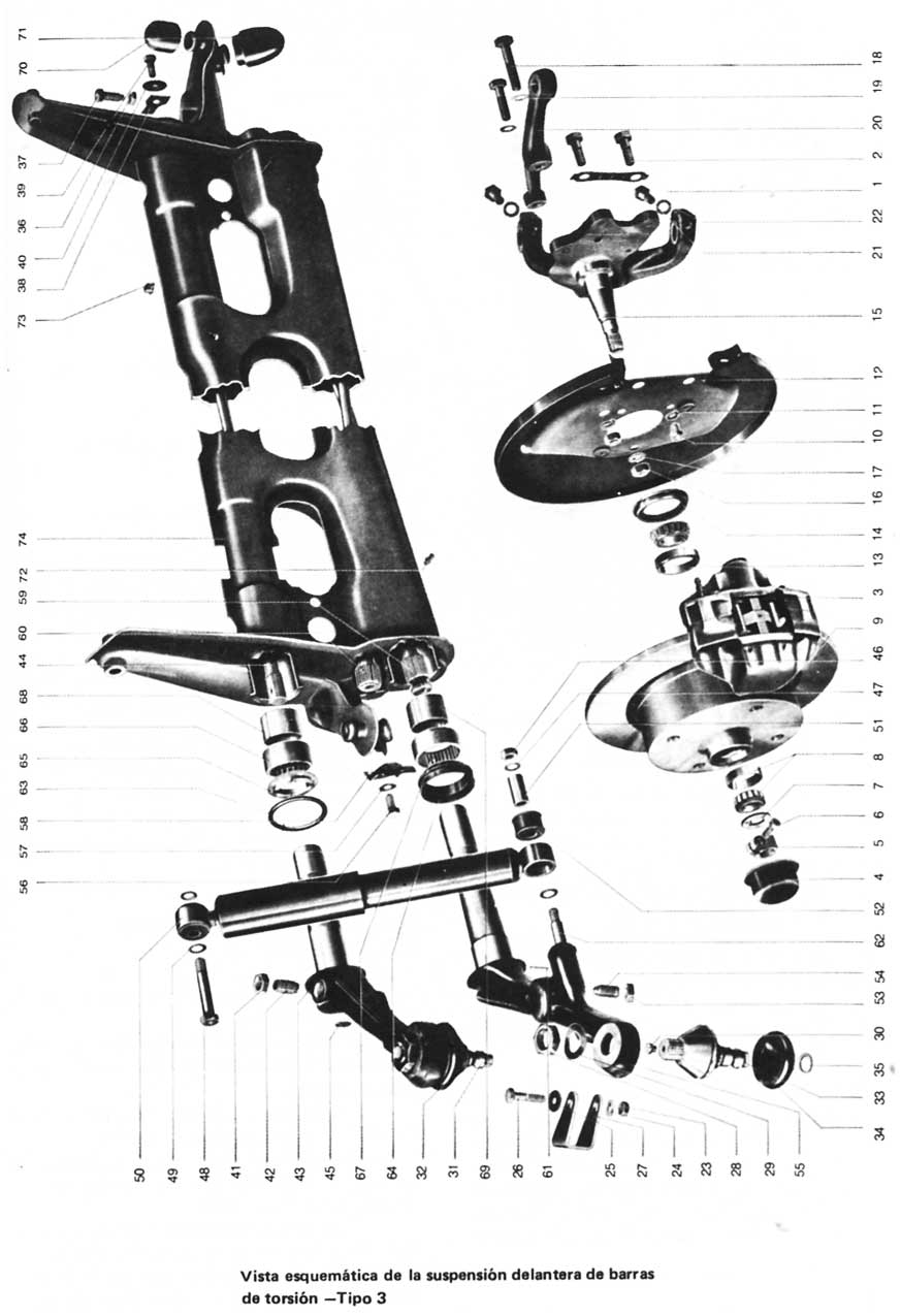 Volkswagen 1970/79 suspension delantera