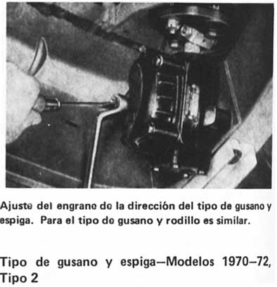 Volkswagen 1970/79 ajuste del engrane de la direccion