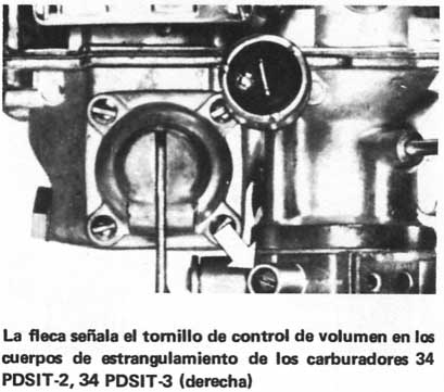 Volkswagen 1970/79 Carburador-control de volumen