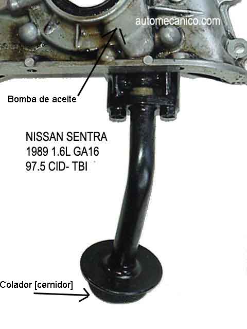 Nissan Sentra: Motor E16 - Ubic. bomba de aceite