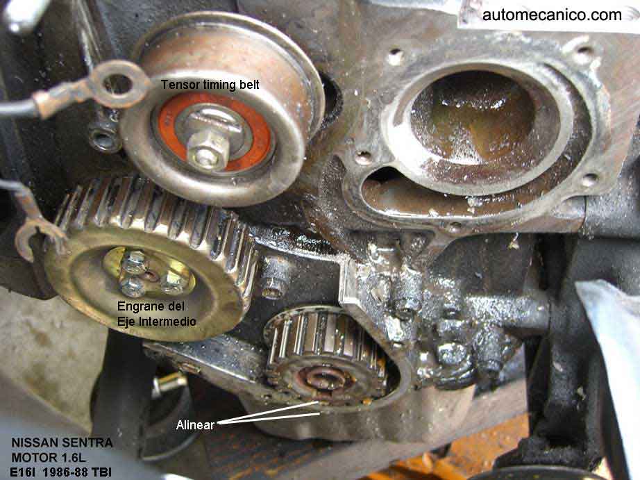 Nissan Sentra: Motor E16 - sincronizacion timing belt