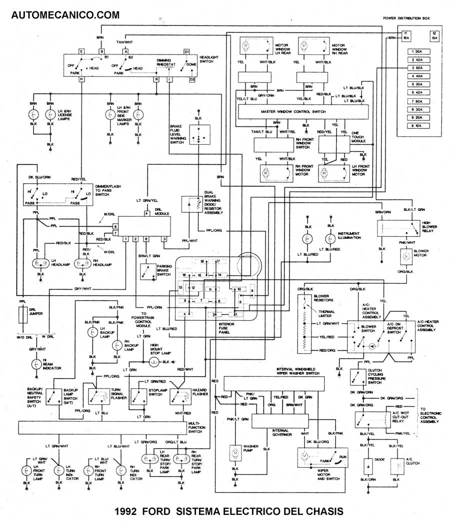 Diagrama sistema electrico ford sierra #2